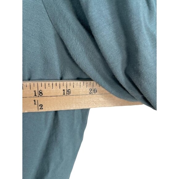 Lauren Ralph Lauren faux wrap peplum blouse sage green sz L - Picture 3 of 9